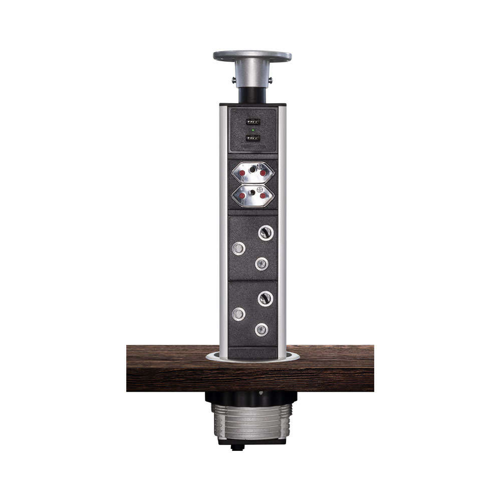 POP-UP COLUMN (80MM) 2X SA, 2X NSA, 2X USB 2.1A,..