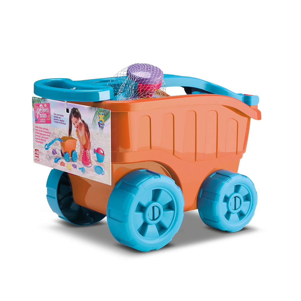 PULL ALONG BEACH TROLLEY - DIVER TOYS