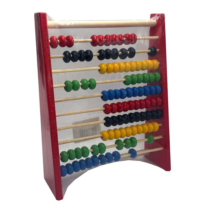 Abacus Wooden Small 100 Bead 5 Colour