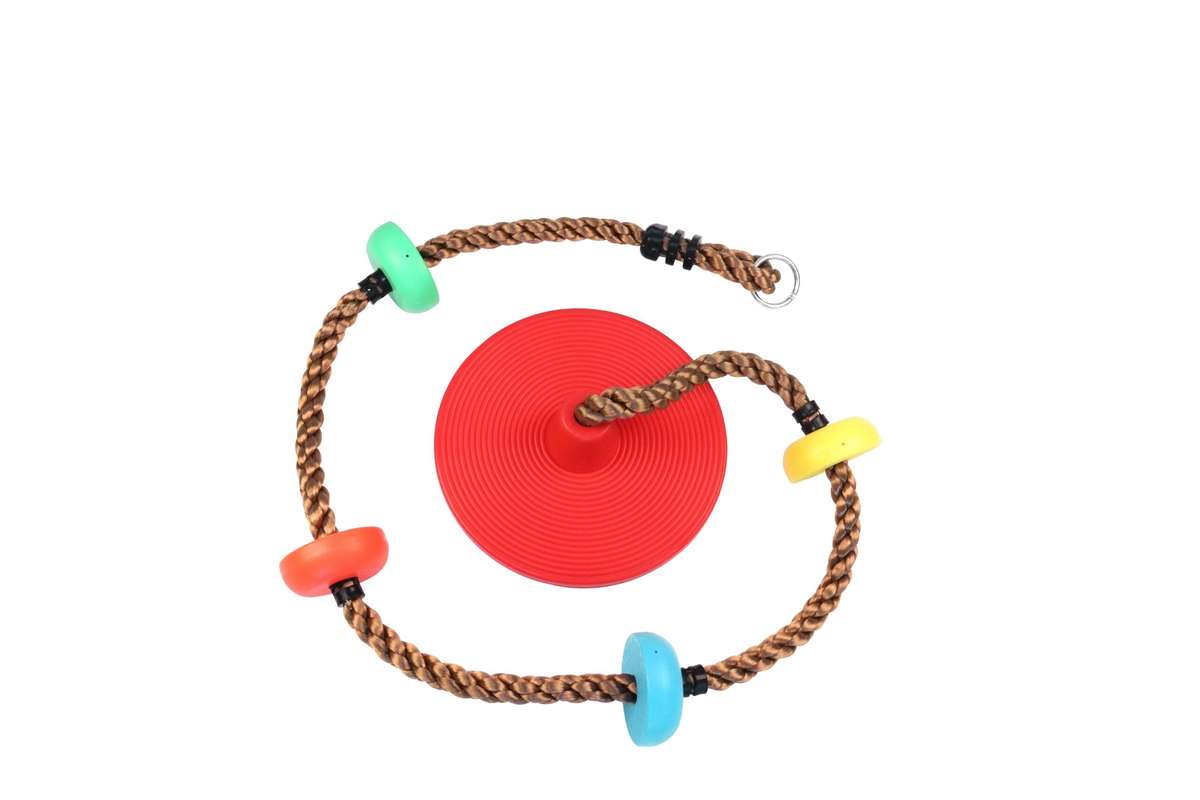 30cm Red Disc Swing with Climbing Platforms