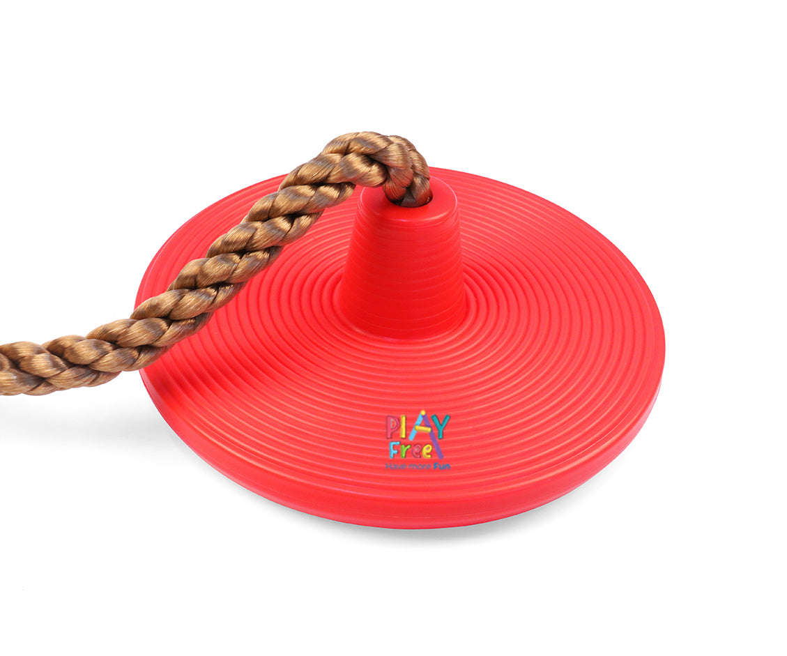 30cm Red Disc Swing with Climbing Platforms