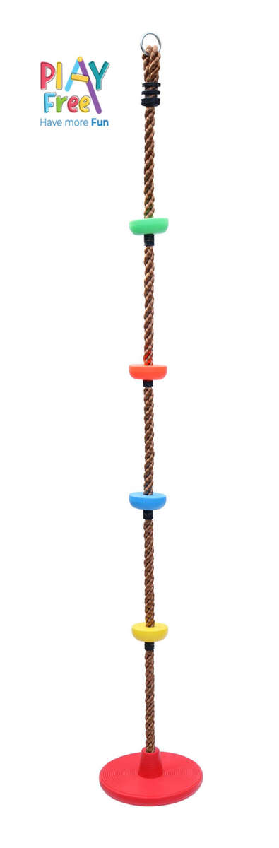 30cm Red Disc Swing with Climbing Platforms