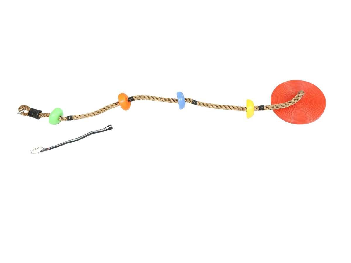 30cm Red Disc Swing with Climbing Platforms