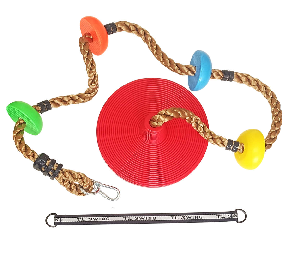 30cm Red Disc Swing with Climbing Platforms