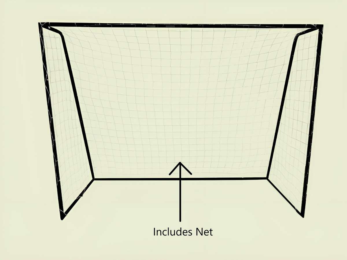 2.44m (8ft) Heavy Duty Steel Soccer Goal Post