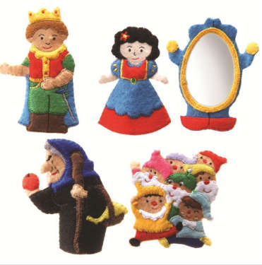Snow White Fairytale Story - Finger Puppet Set