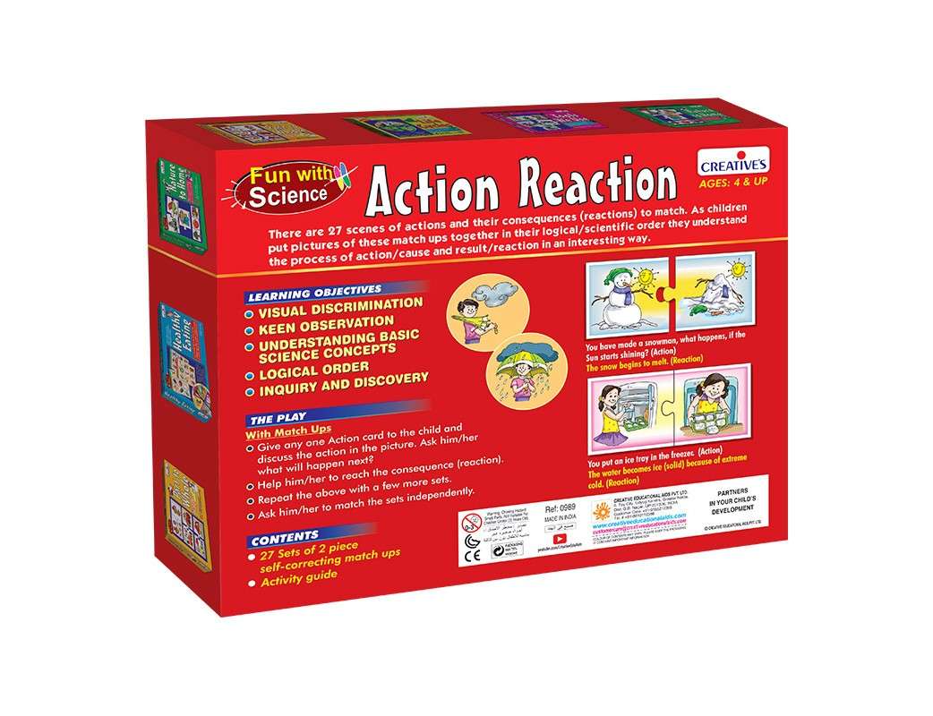 Creatives Fun With Science Action Reaction (Match Each Action To Its Outcome)