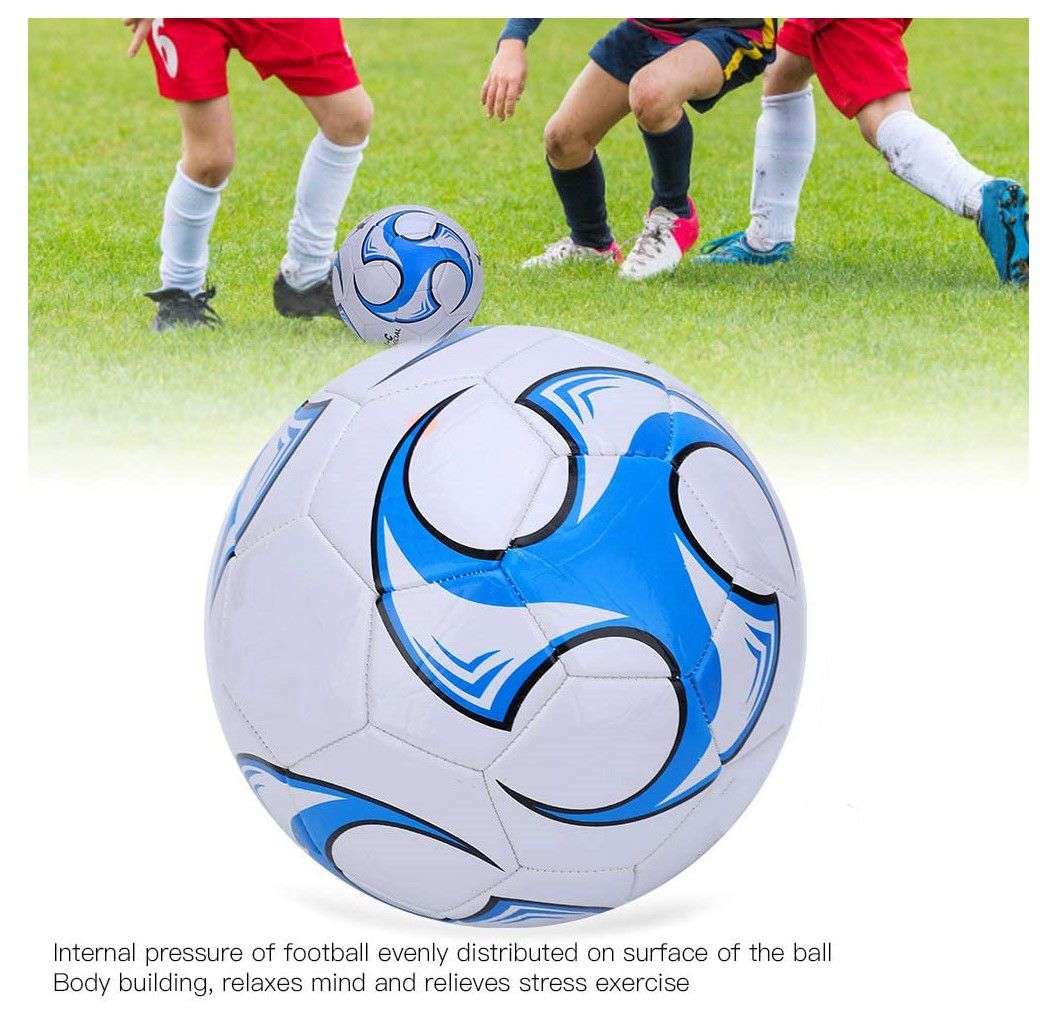 Kids Stitched Blue Soccer Ball Size 5