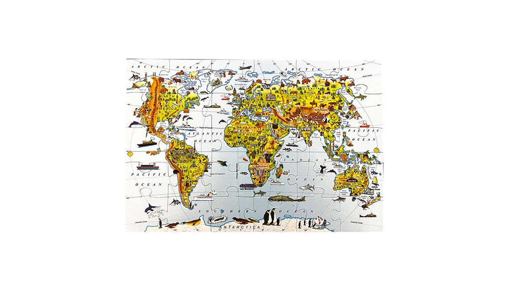 Creatives - My World - Jigsaw Map Puzzle, World Atlas And Activity Book