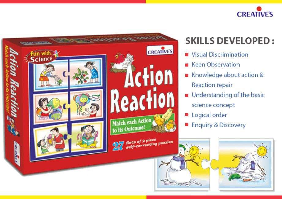 Creatives Fun With Science Action Reaction (Match Each Action To Its Outcome)