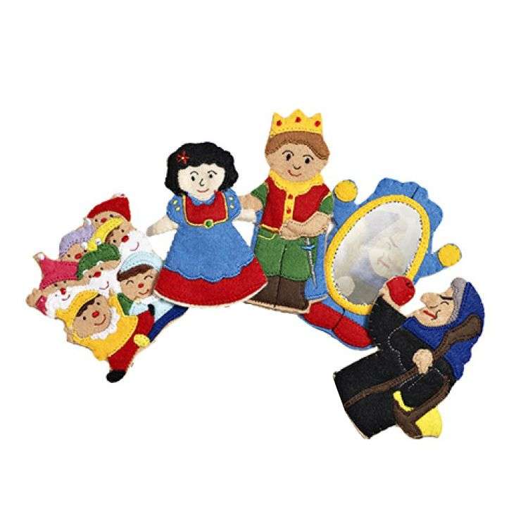 Snow White Fairytale Story - Finger Puppet Set