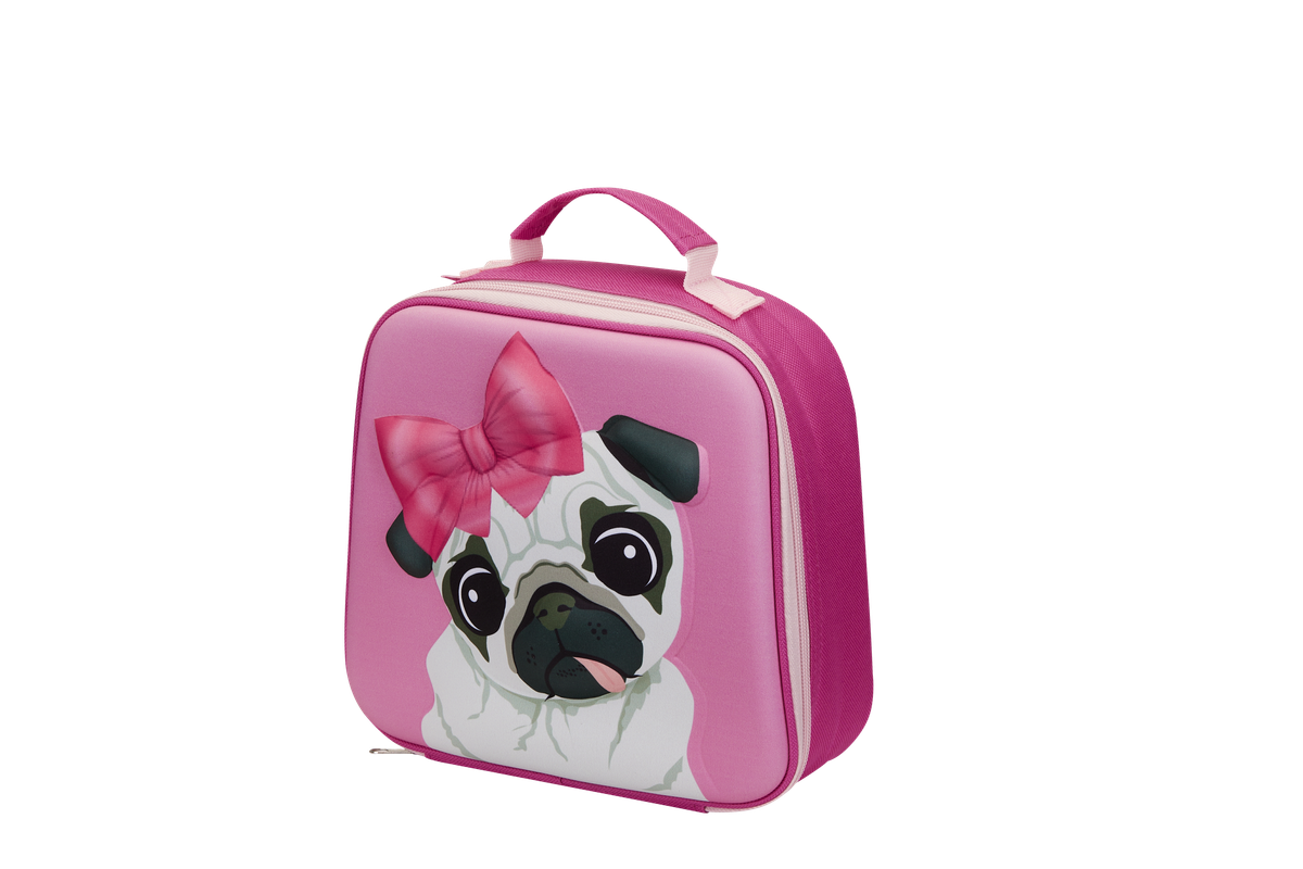Quest Pug 3D EVA Lunch Bag - Pink