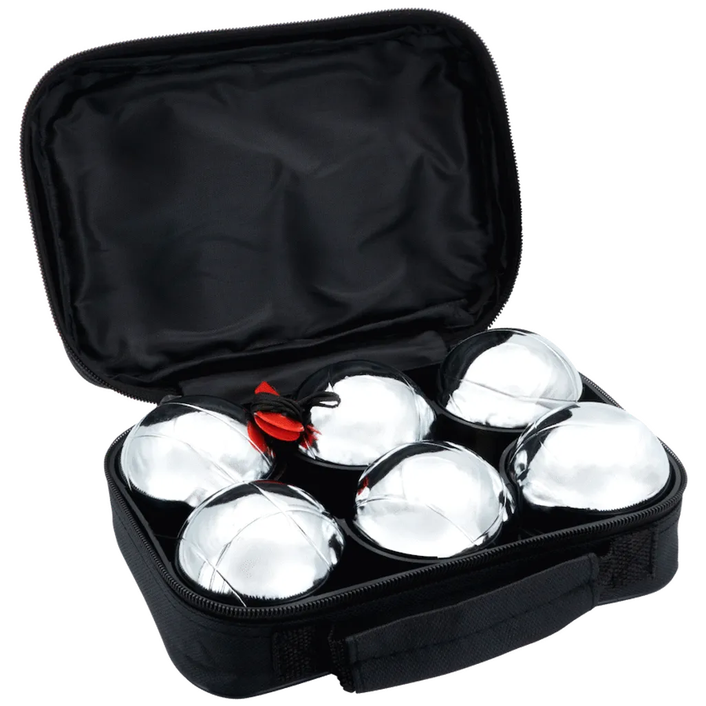 Quest 6pc Metal Boules Set - Silver