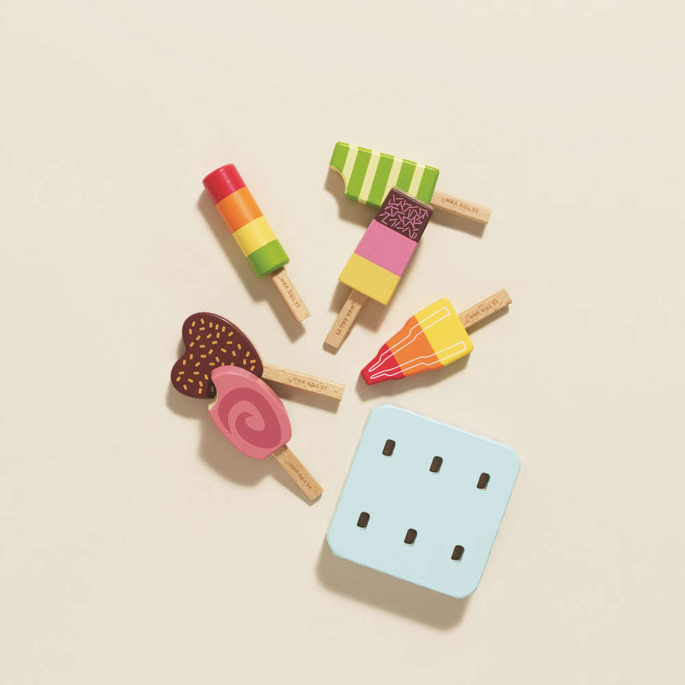 Wooden Ice Lollies Popsicles - 7pcs