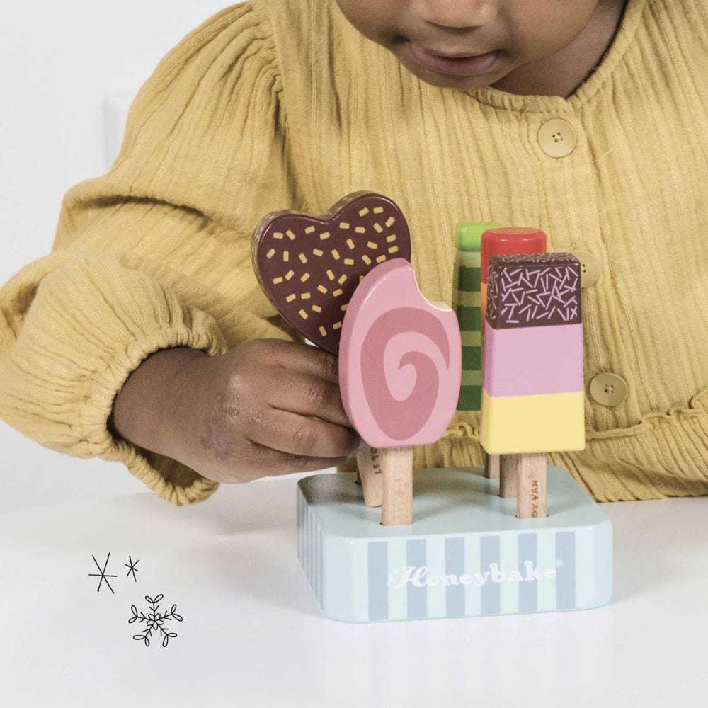 Wooden Ice Lollies Popsicles - 7pcs