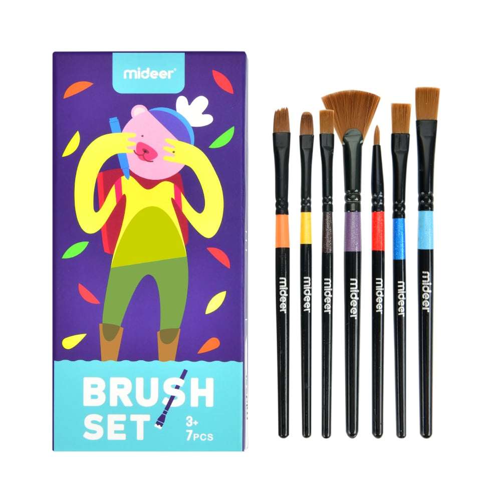 Art Paint Brush Set - 7 Pieces .