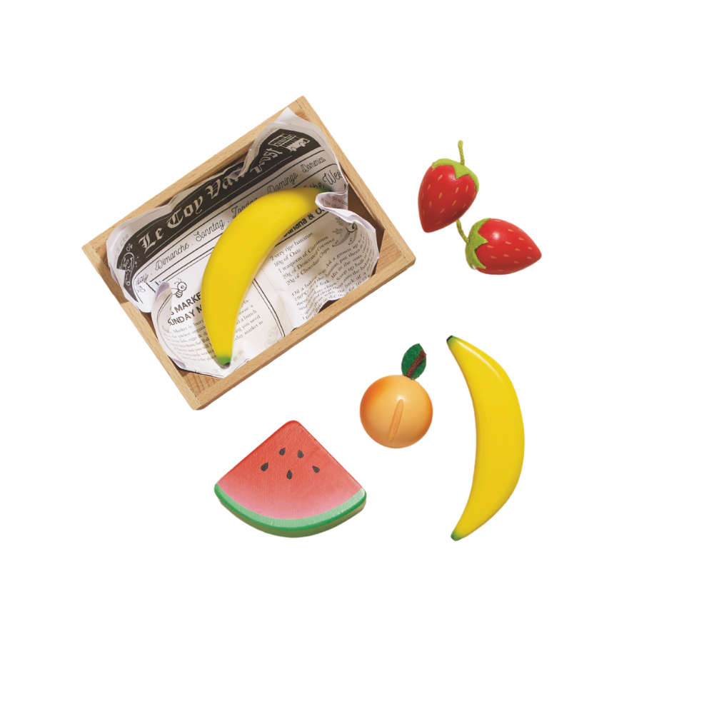 Wooden Smoothie Fruit Food Crate - 7pcs