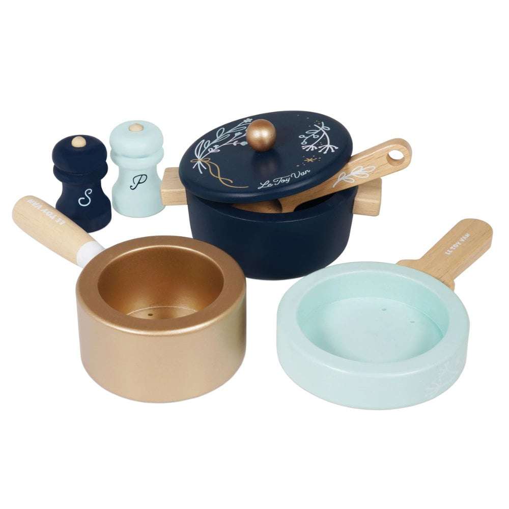 Wooden Pots &amp; Pans Kitchen Accessories - 7pcs