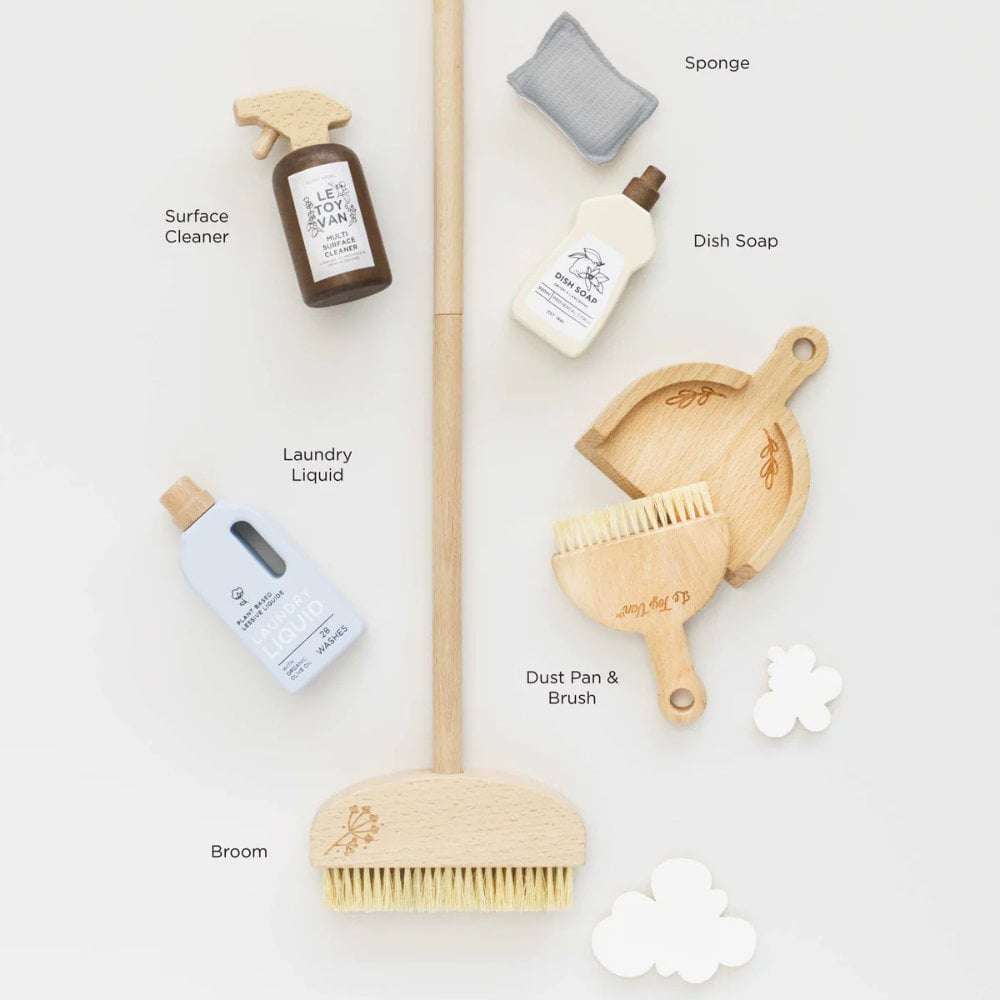 Wooden Cleaning Set - 7pcs