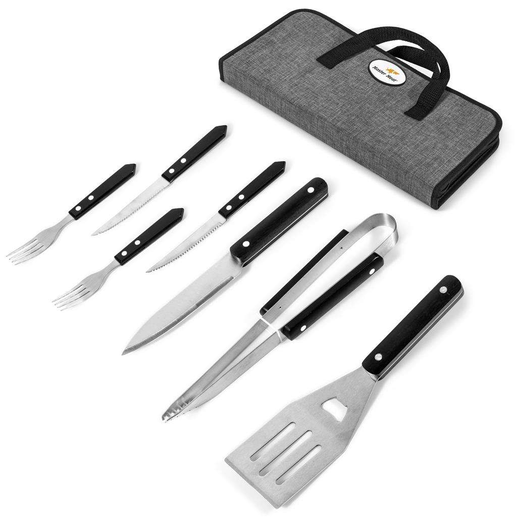 US Basic Greyston 7-Piece Braai Set GREY