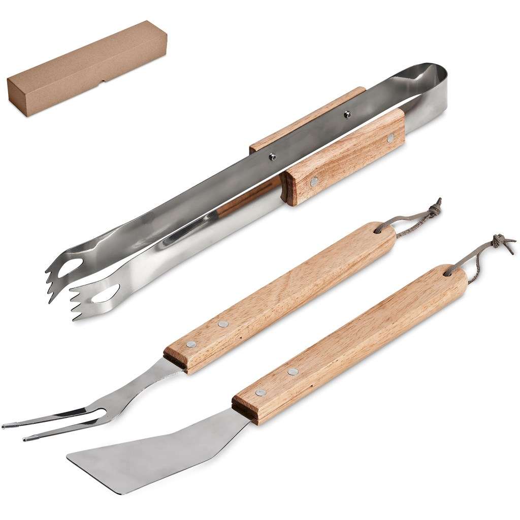 Altitude Palma Bamboo 3-Piece Braai Set NATURAL