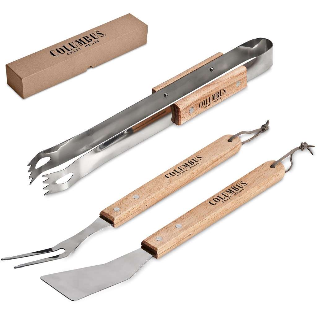 Altitude Palma Bamboo 3-Piece Braai Set NATURAL