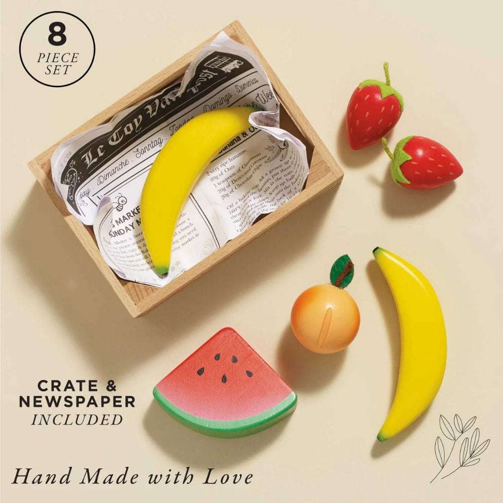 Wooden Smoothie Fruit Food Crate - 7pcs