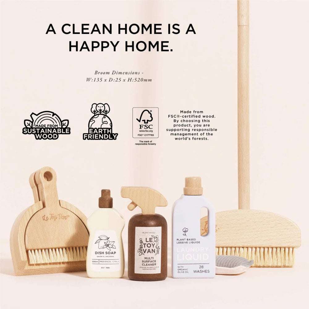 Wooden Cleaning Set - 7pcs