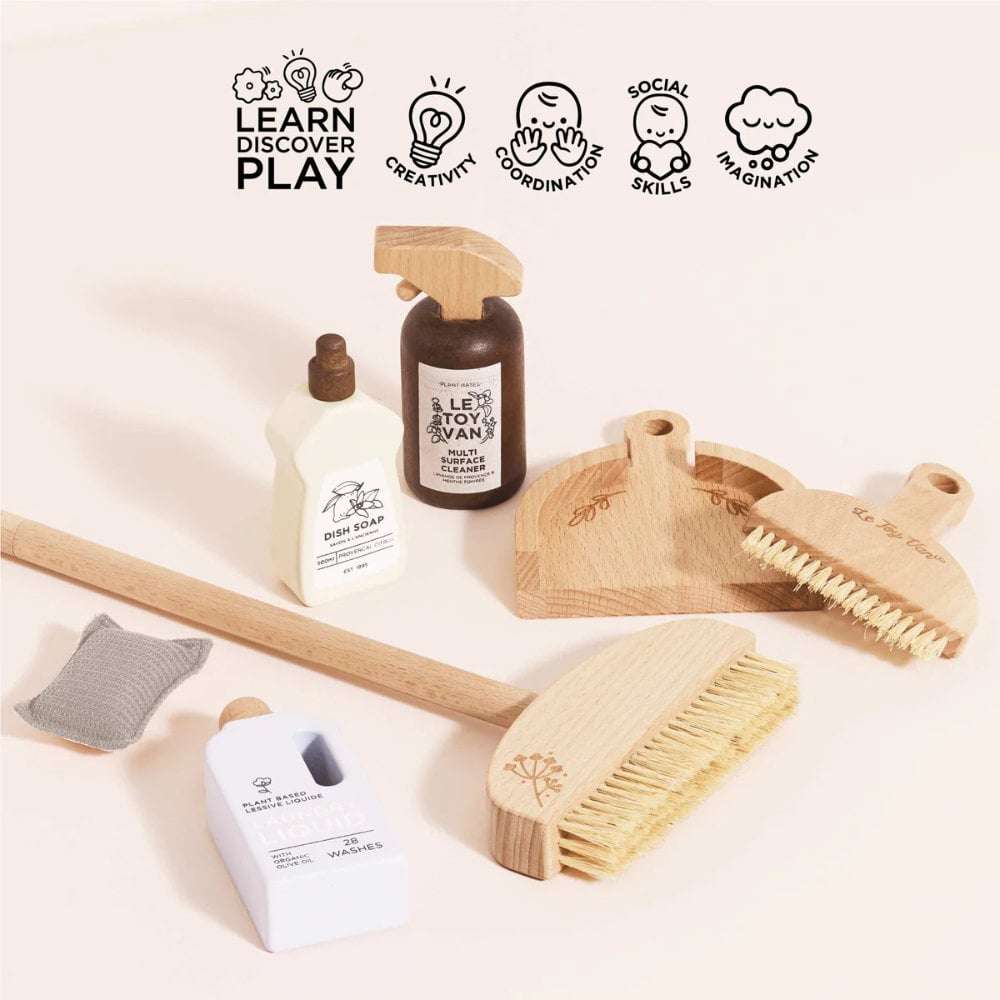 Wooden Cleaning Set - 7pcs