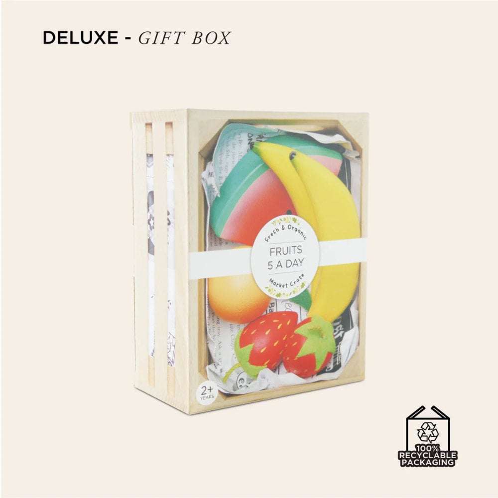 Wooden Smoothie Fruit Food Crate - 7pcs