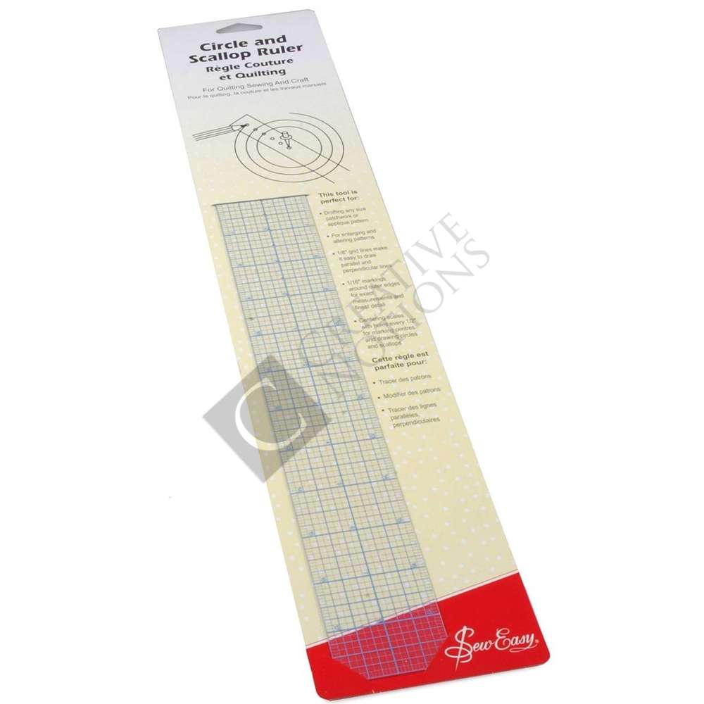 Circle & Scallop Ruler - Sew Easy