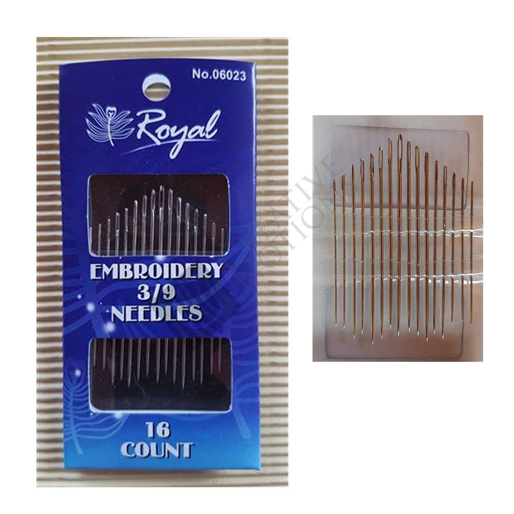 Hand Embroidery Needles - Royal 3/9 (16 count)