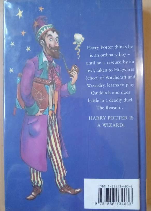 Harry Potter and the Philosopher's Stone (First UK Ted Smart edition-5th printing) Hardcover - 19...