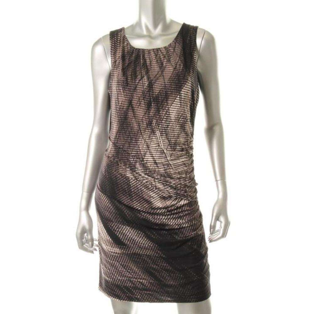 Nine West NEW Black Matte Jersey Lined Casual Dress Petites 6/Small
