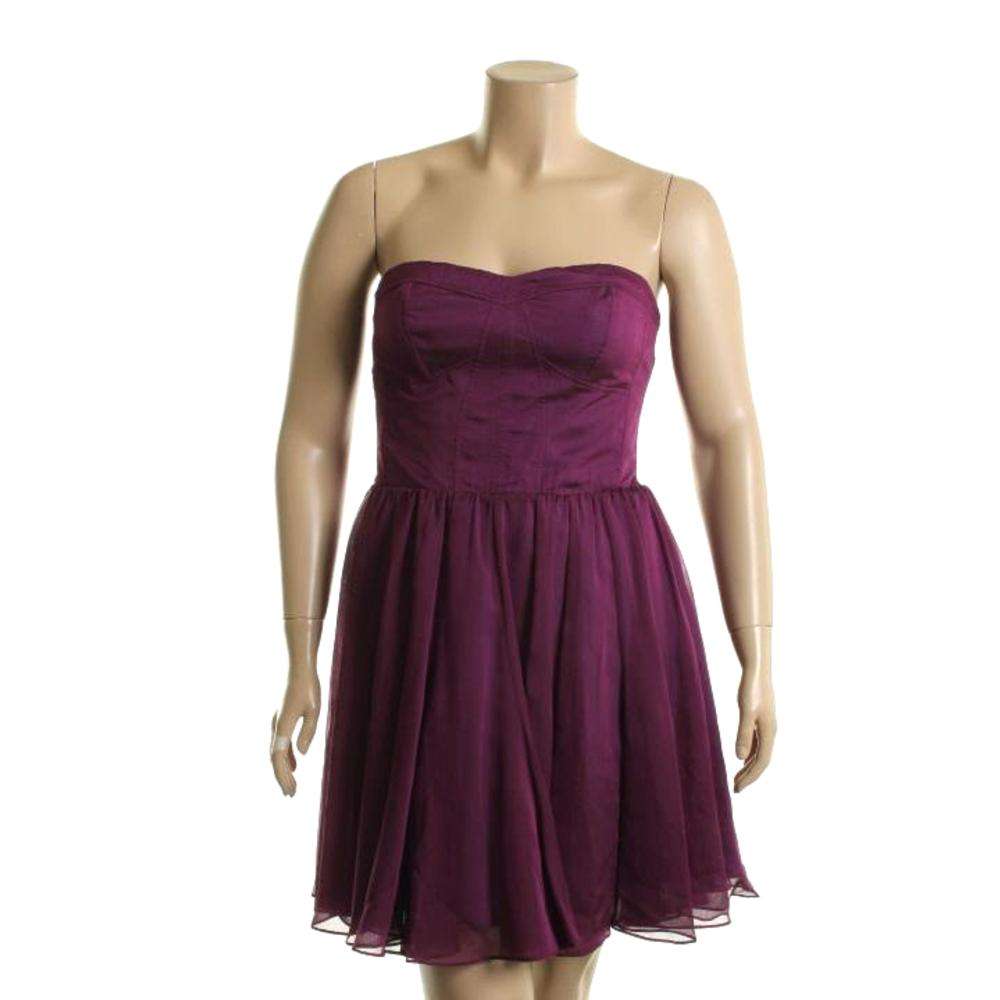 Guess NEW Purple Satin Lined Cocktail Dress 12