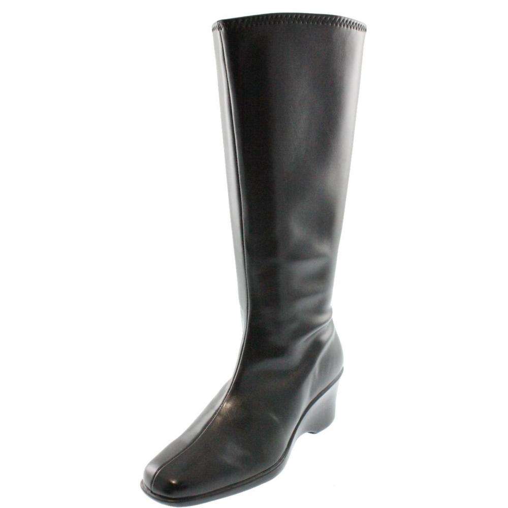 Karen Scott NEW Venice Black Wide Calf Wedge Boots Shoes RSA 4/USA 6