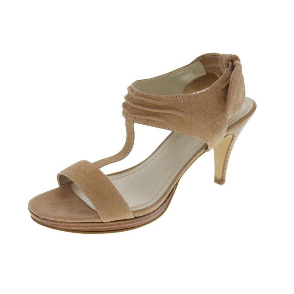 Nine West NEW Evocative Ivory Leather Embellished T-Strap Heels Shoes USA 6/RSA 4