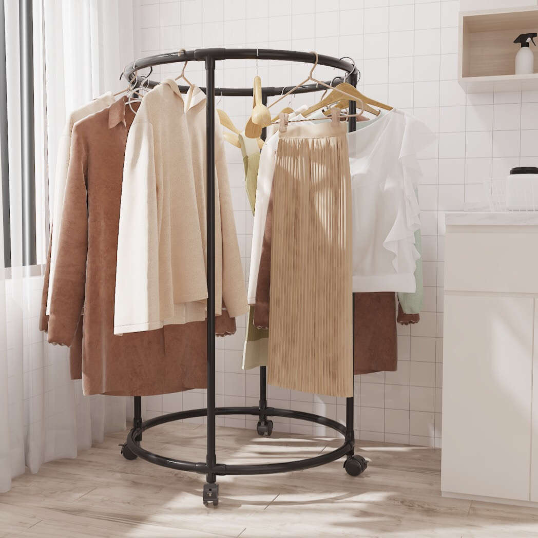 Circular Clothes Rack  The Space-Saving and Organizational Ally/ 360°