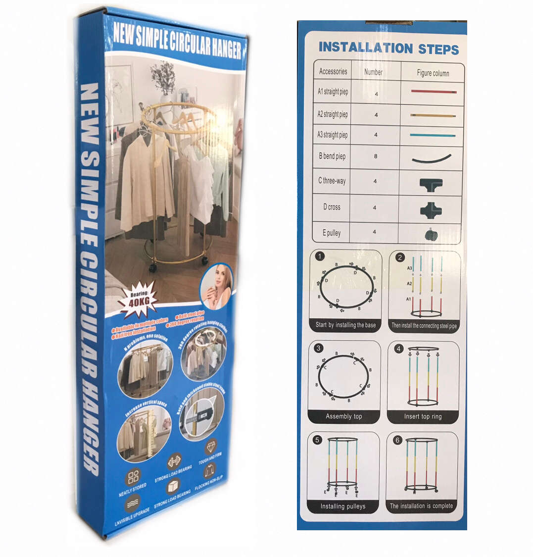 Circular Clothes Rack  The Space-Saving and Organizational Ally/ 360°