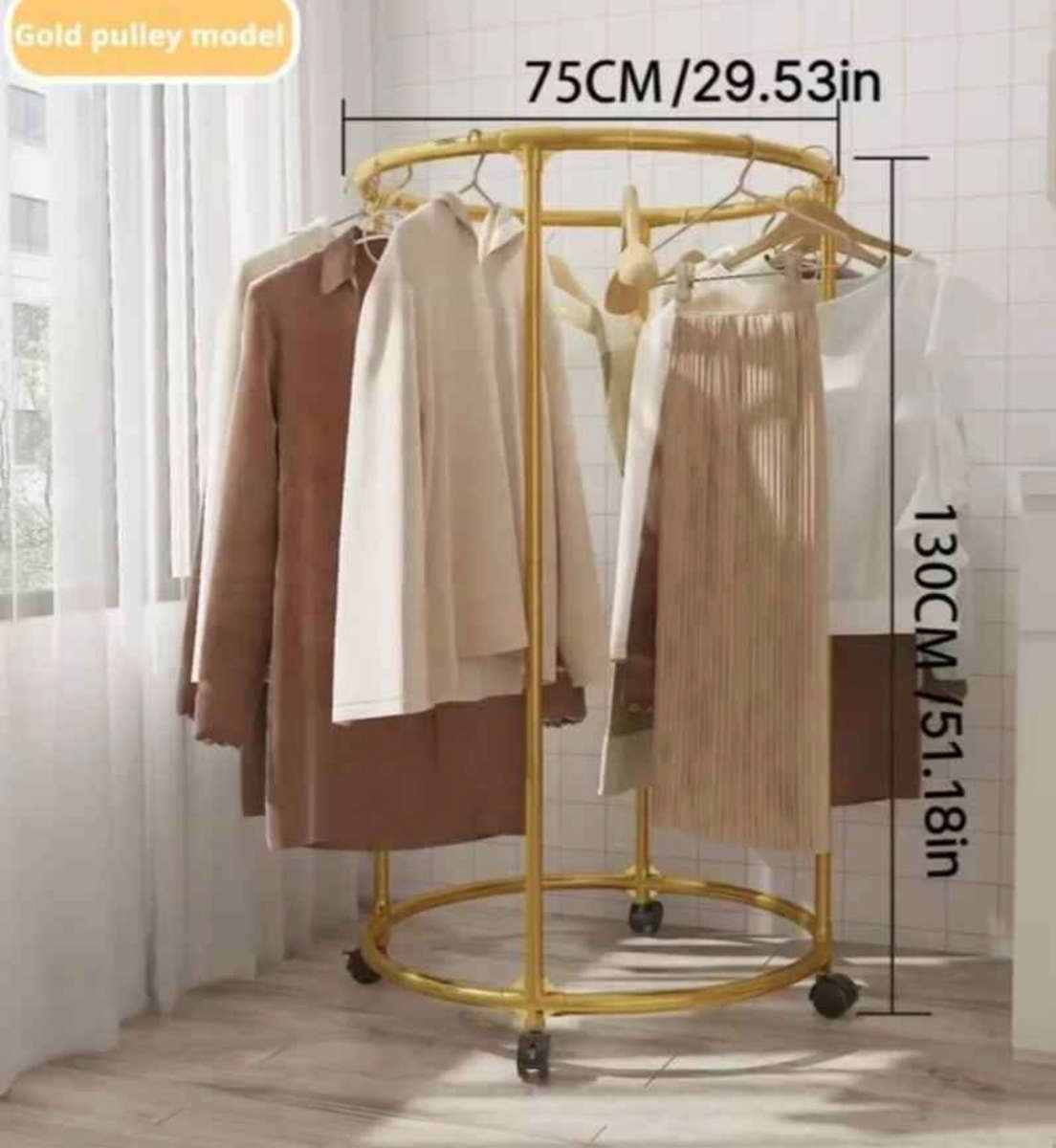Circular Clothes Rack  The Space-Saving and Organizational Ally/ 360°