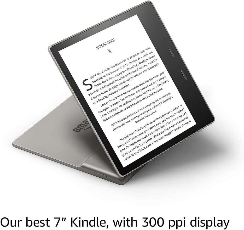 Amazon Kindle Oasis 7` 32GB Genuine Leather Bundle