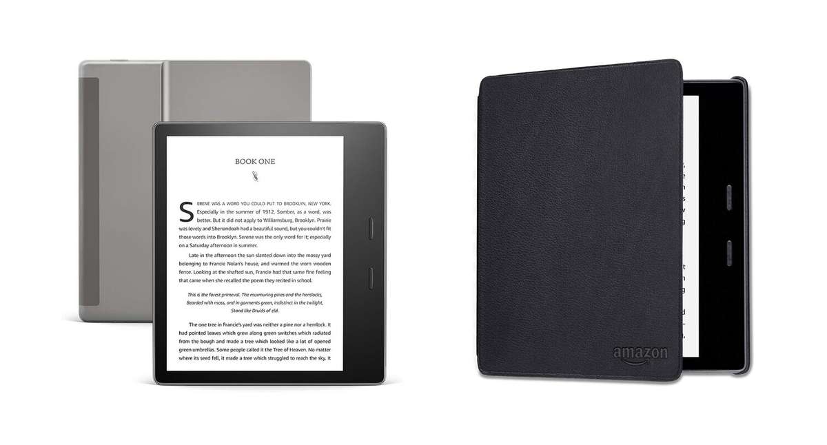 Amazon Kindle Oasis 7` 32GB Genuine Leather Bundle