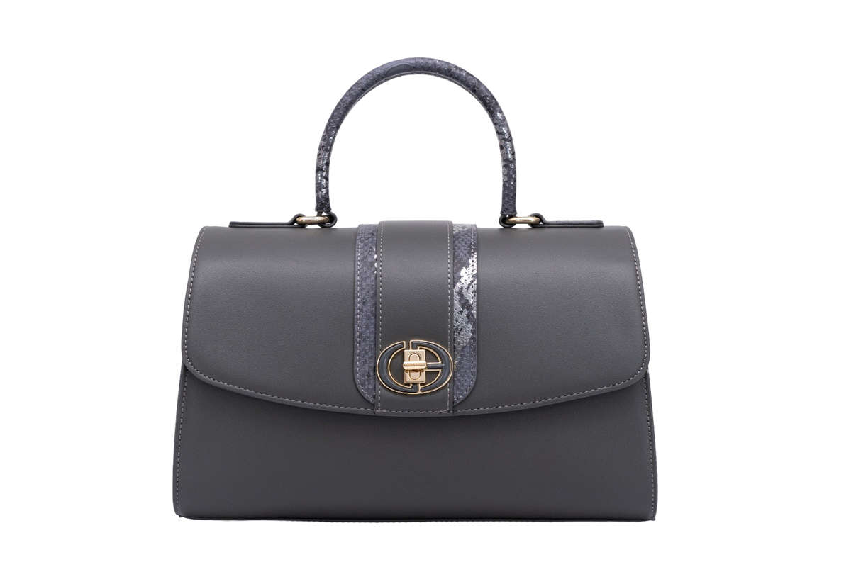 Chrisbella Classic Executive Grey Handbag