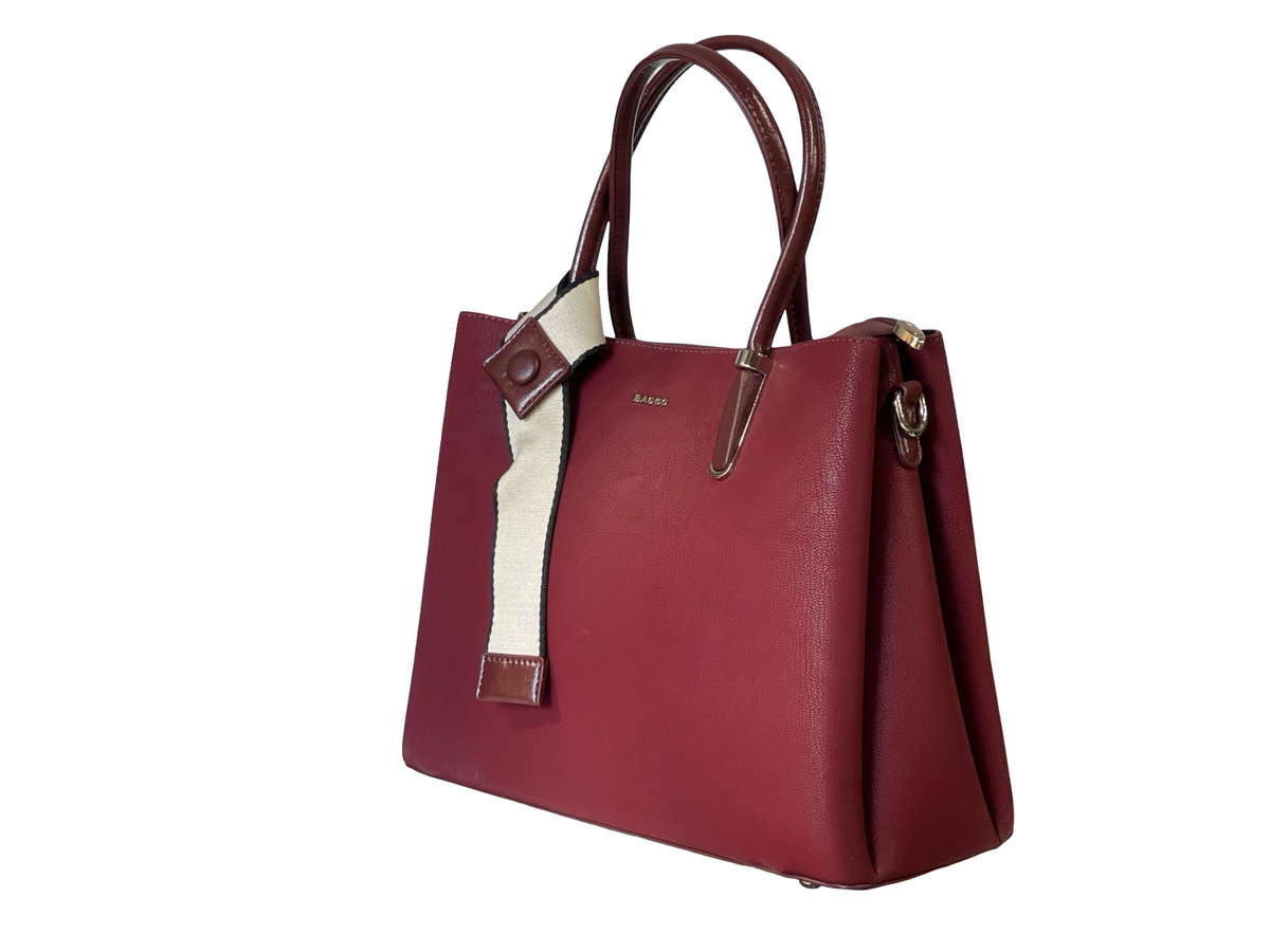BAGCO Maroon Tall Handbag - SOFT5078010