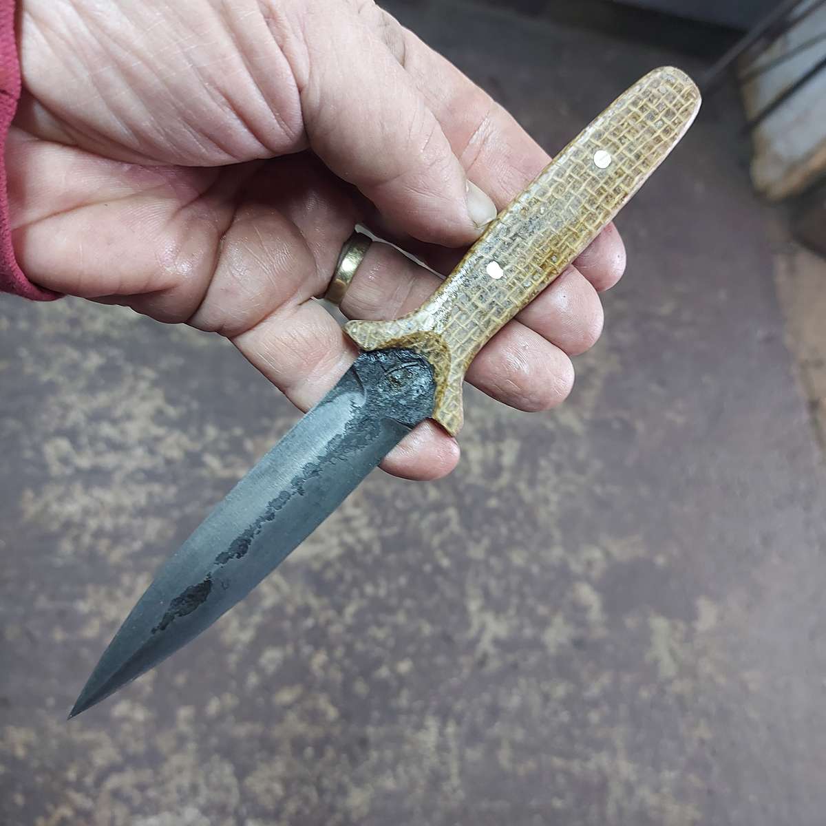 Rutherford Forge: Forged EDC Dagger with Kydex Sheath