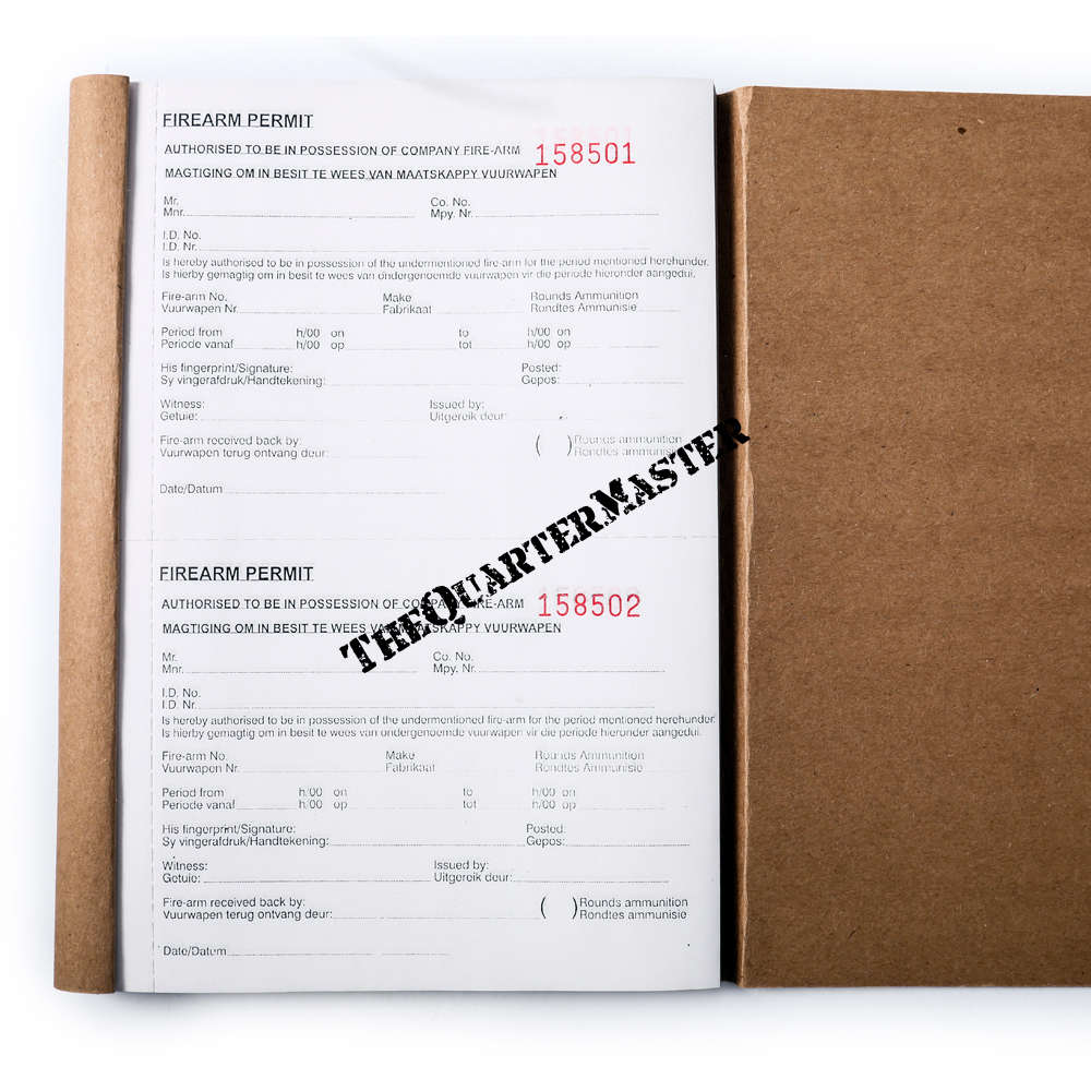 Firearm Permit Book