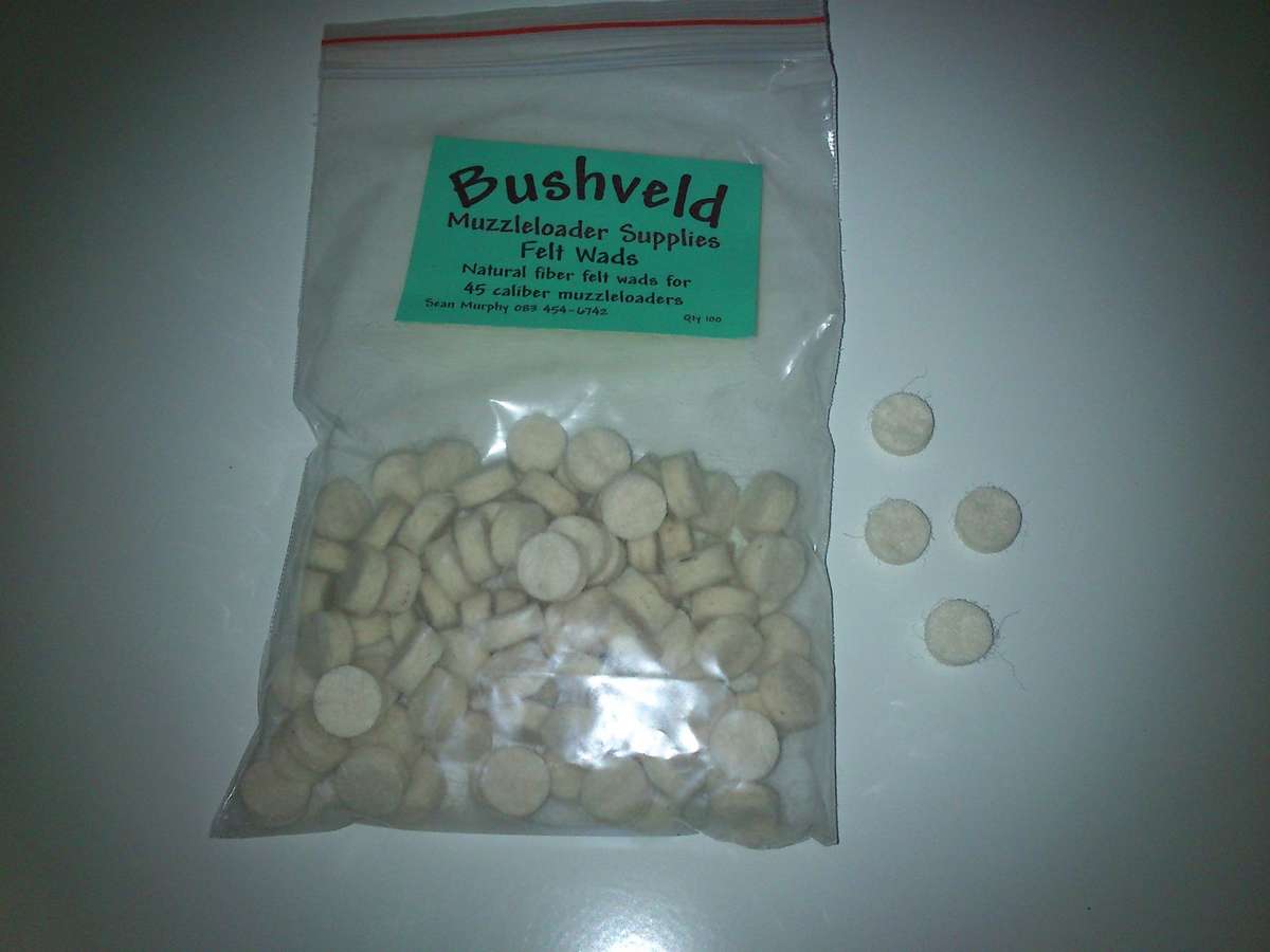 Bushveldt .45 Felt Rifle Wads