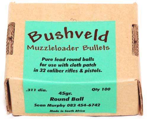 Bushveldt Muzzleloader Round Balls .311 dia. 45gr