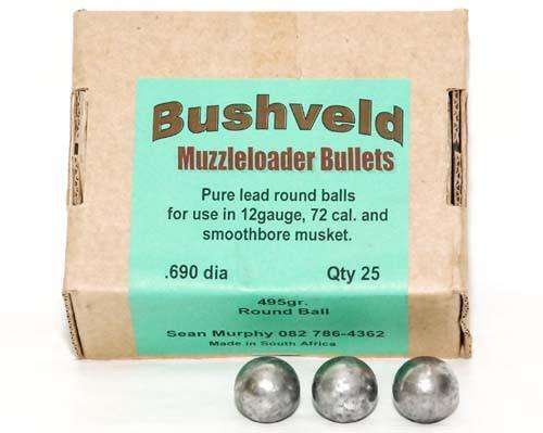 Bushveldt Muzzleloader Round Balls .690 dia. 495gr