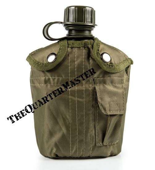 Water bottle with cover pouch and fire-bucket